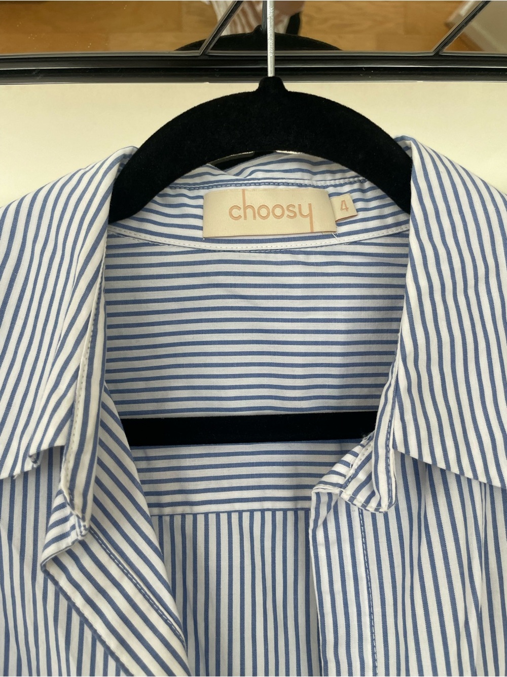 Jaquemus-Inspired Striped Blue Shirt Dress S / 4 - Picture 4 of 4